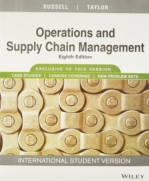 OPERATIONS AND SUPPLY CHAIN MANAGEMENT 8ED